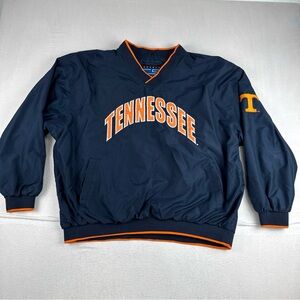 VTG Tennessee Volunteers Crable V-Neck Mens Windbreaker 2XL Y2K  Embroidered 90s
